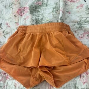lululemon athletica Orange Layered Running Skort
